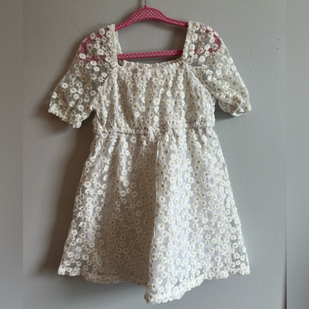 EUC Crewcuts Toddler White Floral Dress